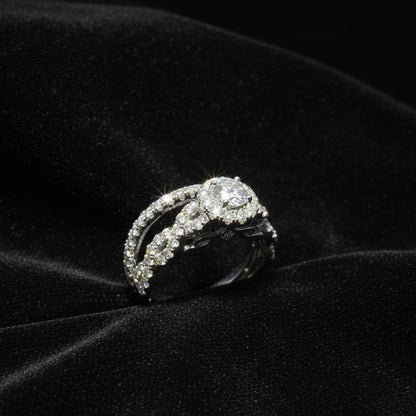 Moissanite 1.07 ctw Emerald Ring