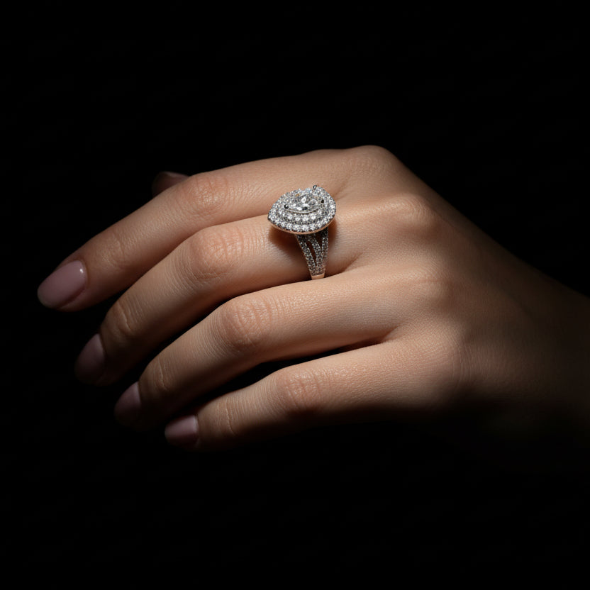 Moissanite 1.01 ctw Pear Shape Ring