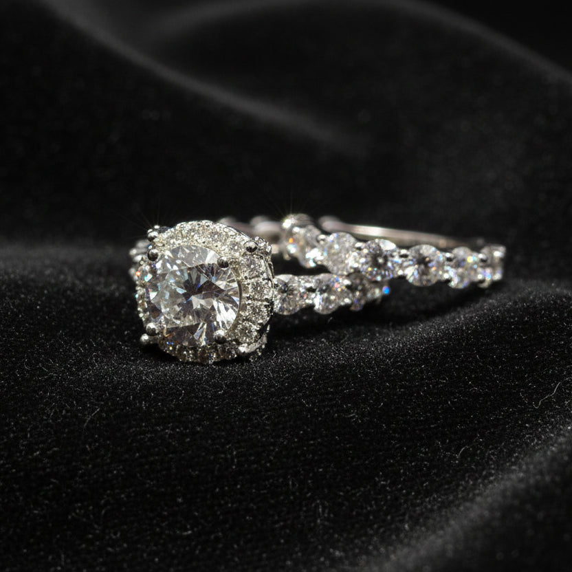 Moissanite 6.7 ctw Round Cut 2in1 Ring