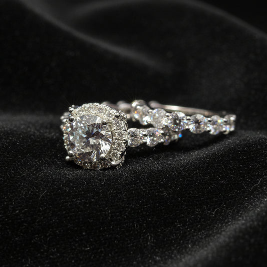 Moissanite 6.7 ctw Round Cut 2in1 Ring