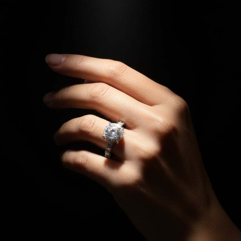 Moissanite 6.7 ctw Round Cut 2in1 Ring