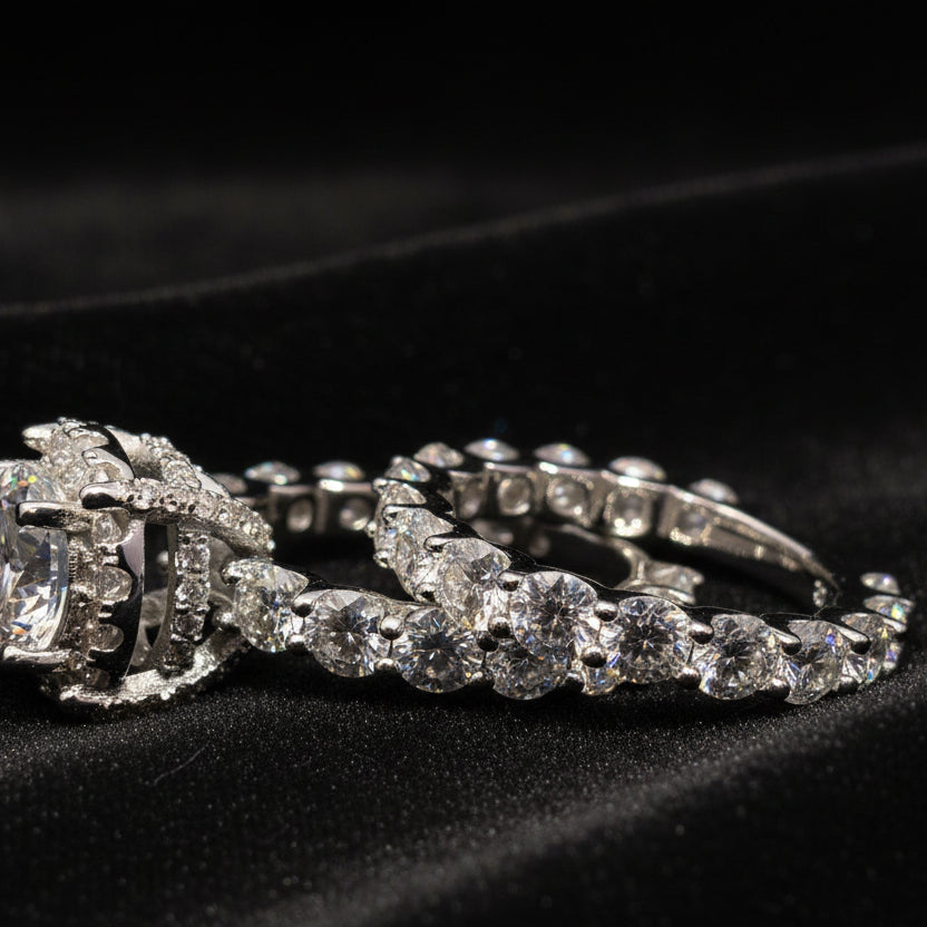 Moissanite 6.7 ctw Round Cut 2in1 Ring