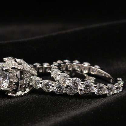 Moissanite 6.7 ctw Round Cut 2in1 Ring