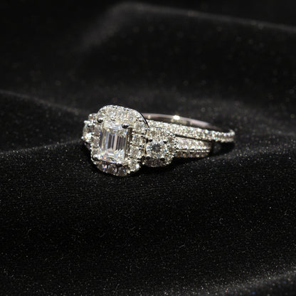 Moissanite 5.68 ctw Emerald 2in1 Ring