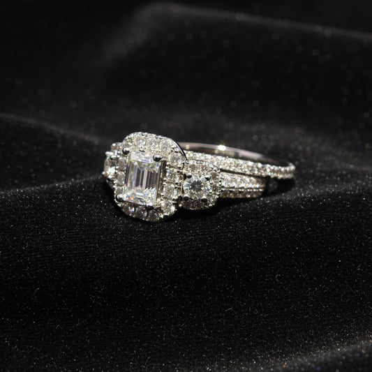 Moissanite 5.68 ctw Emerald 2in1 Ring