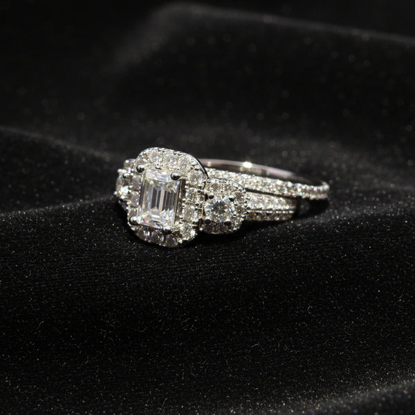 Moissanite 5.68 ctw Emerald 2in1 Ring