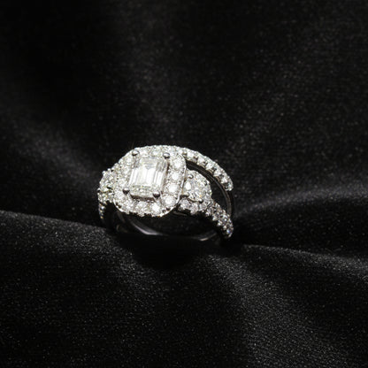 Moissanite 5.68 ctw Emerald 2in1 Ring