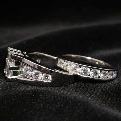 Moissanite 2.05 ctw Prince Cut Ring with Band