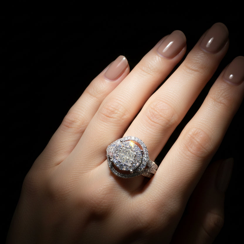 Moissanite 2.61 ctw Emerald Ring