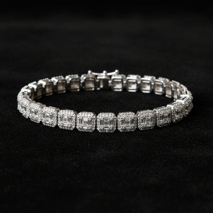 6mm Baguette Moissanite Tennis Bracelet