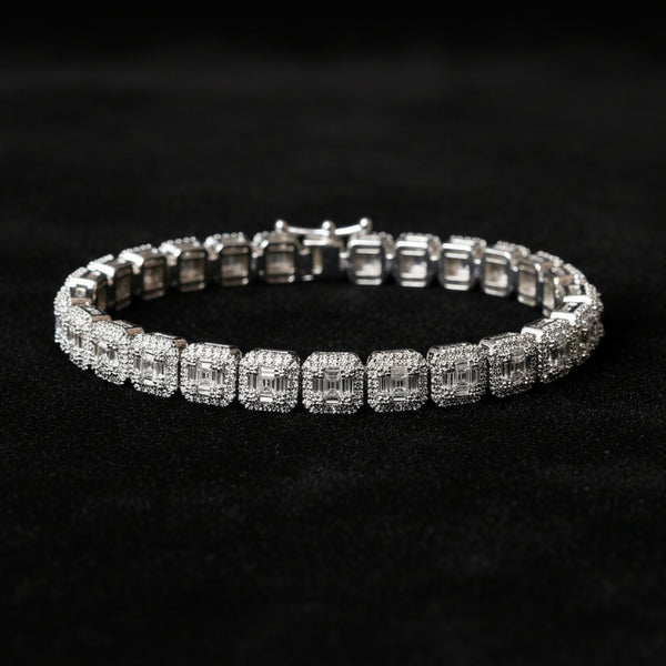6mm Baguette Moissanite Tennis Bracelet