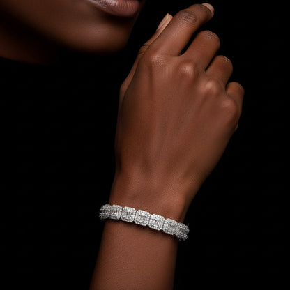6mm Baguette Moissanite Tennis Bracelet