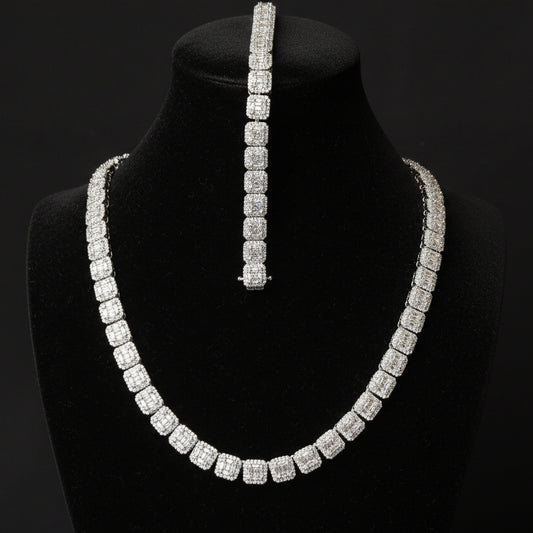 6mm Baguette Moissanite Tennis Chain