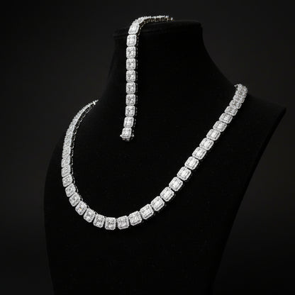 6mm Baguette Moissanite Tennis Chain