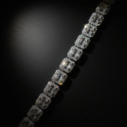 6mm Baguette Moissanite Tennis Chain