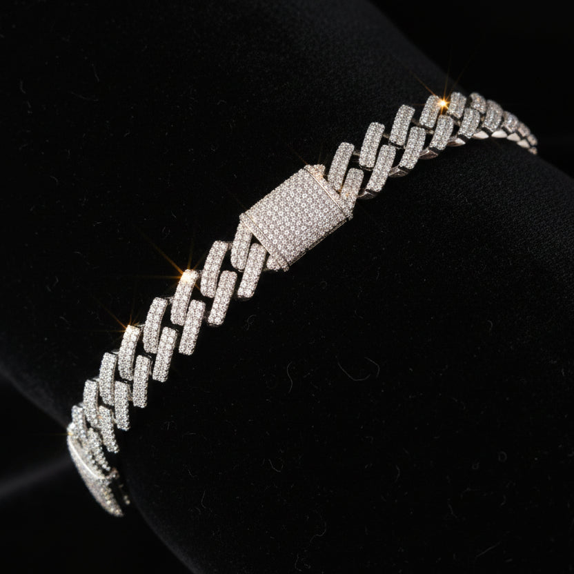Moissanite Cuban Bracelet 14MM
