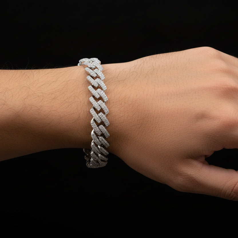 Moissanite Cuban Bracelet 14MM