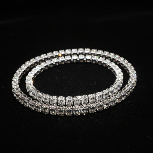 5MM Moissanite 3.04 ctw Baguette Bracelet