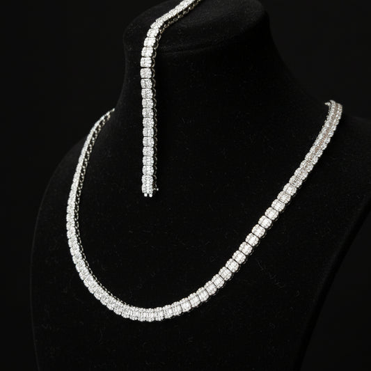 5MM Moissanite 8.36ctw Baguette Chain