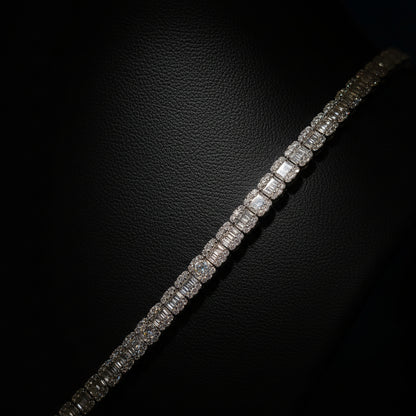 5MM Moissanite 8.36ctw Baguette Chain