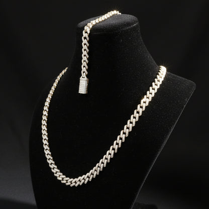 7MM Moissanite 11.53 ctw Cuban Link Chain