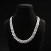 10mm Moissanite Curb Cuban Chain 18in