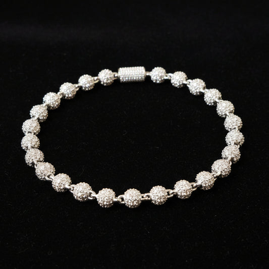 6mm Moissanite Iced Ball Bracelet