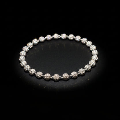 6mm Moissanite Iced Ball Bracelet