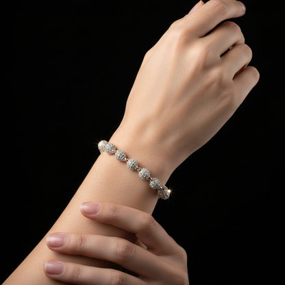 6mm Moissanite Iced Ball Bracelet