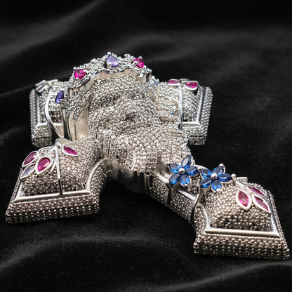 Moissanite 7.40 ctw Jesus Face Cross Pendant