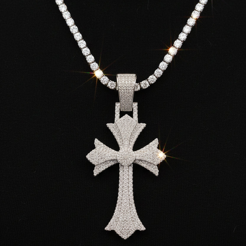 Moissanite 5.78 ctw Excellent Cross Fine Pendant