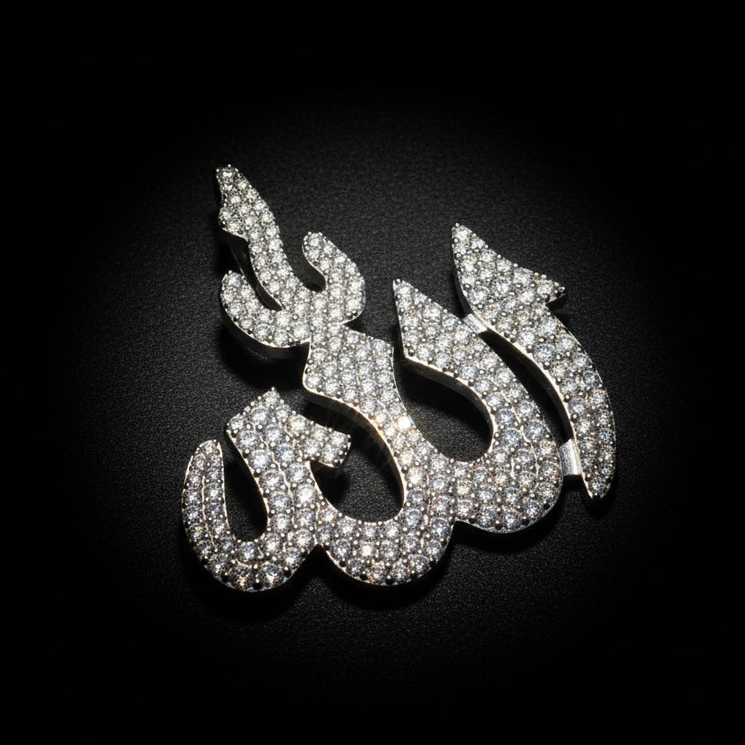 Moissanite 5.9 ctw Allah Charm