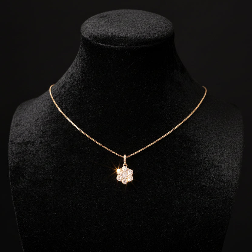 Moissanite 1.07 ctw Flower Pendant