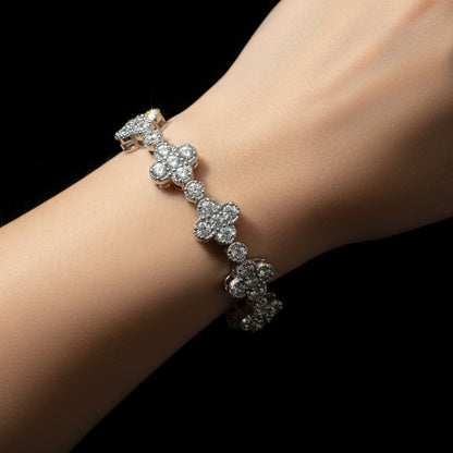 Moissanite 8.3 ctw Rounded Cross Bracelet