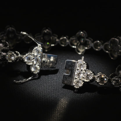 Moissanite 8.3 ctw Rounded Cross Bracelet