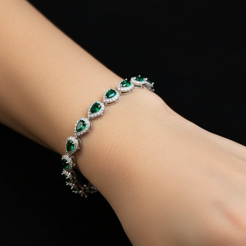 Moissanite 1.43 ctw Teardrop Tennis Bracelet