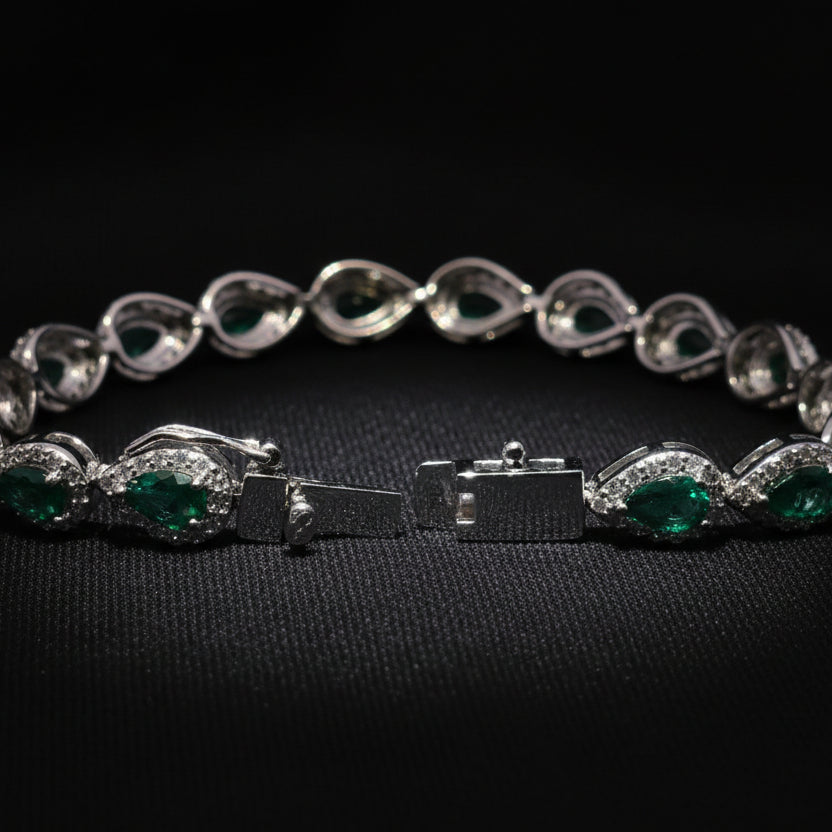 Moissanite 1.43 ctw Teardrop Tennis Bracelet