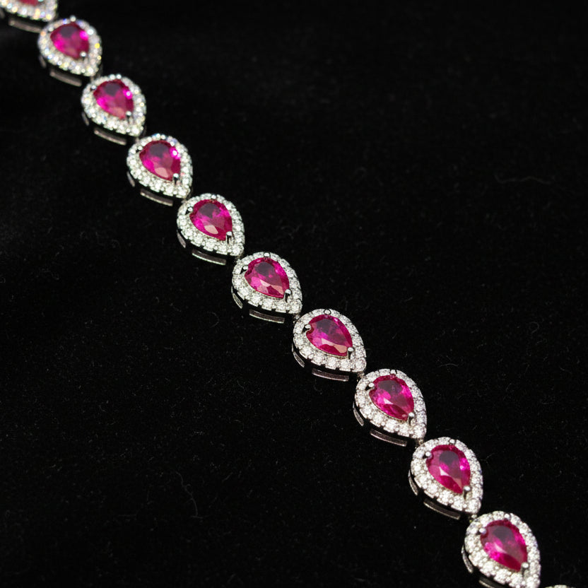 Moissanite 1.43 ctw Teardrop Tennis Bracelet