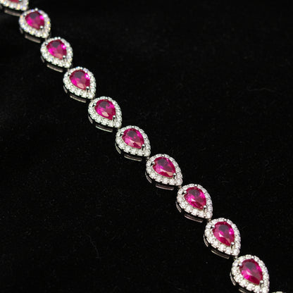 Moissanite 1.43 ctw Teardrop Tennis Bracelet