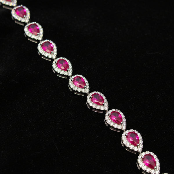 Moissanite 1.43 ctw Teardrop Tennis Bracelet