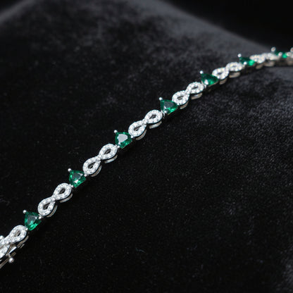 Moissanite 1.05 ctw Heart Infinite Bracelet