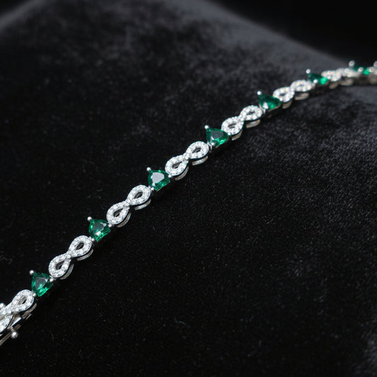 Moissanite 1.05 ctw Heart Infinite Bracelet