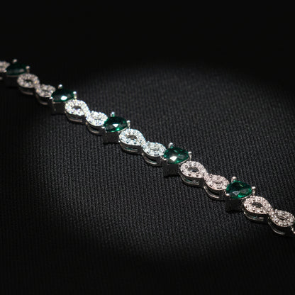 Moissanite 1.05 ctw Heart Infinite Bracelet