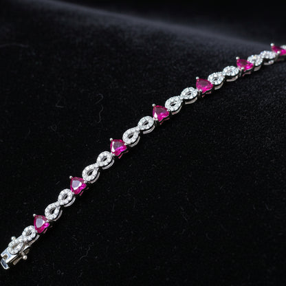 Moissanite 1.05 ctw Heart Infinite Bracelet