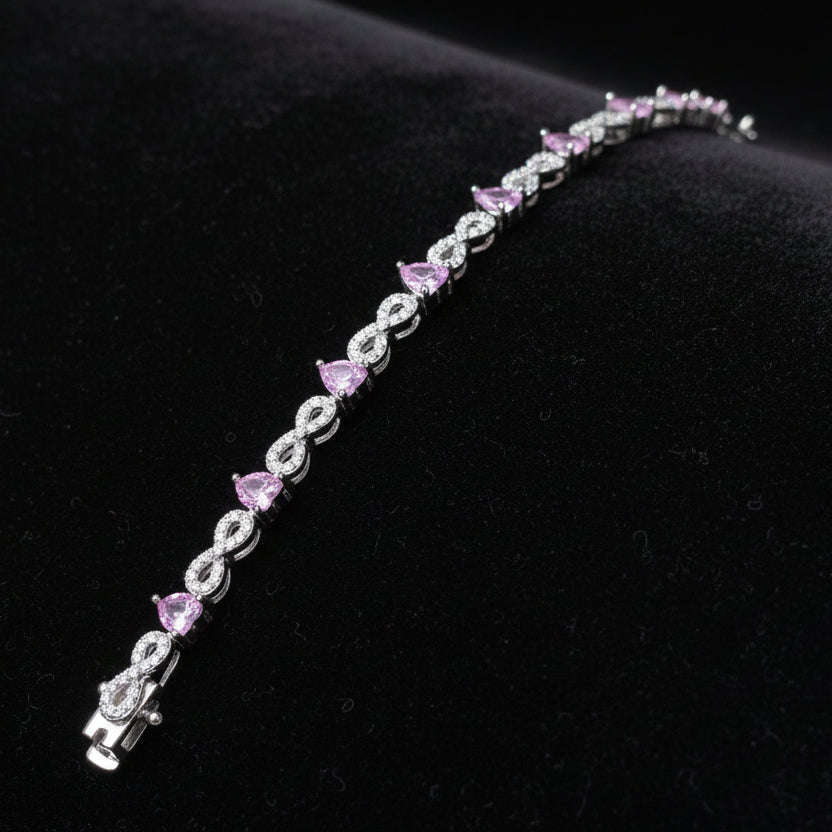 Moissanite 1.05 ctw Heart Infinite Bracelet