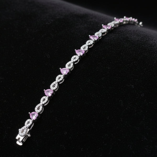Moissanite 1.05 ctw Heart Infinite Bracelet