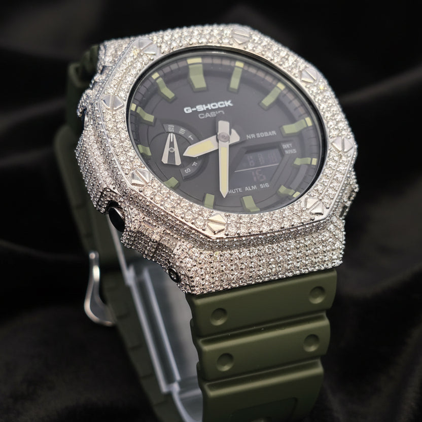Iced Out Casio G-Shock 7.00 Ctw Moissanite