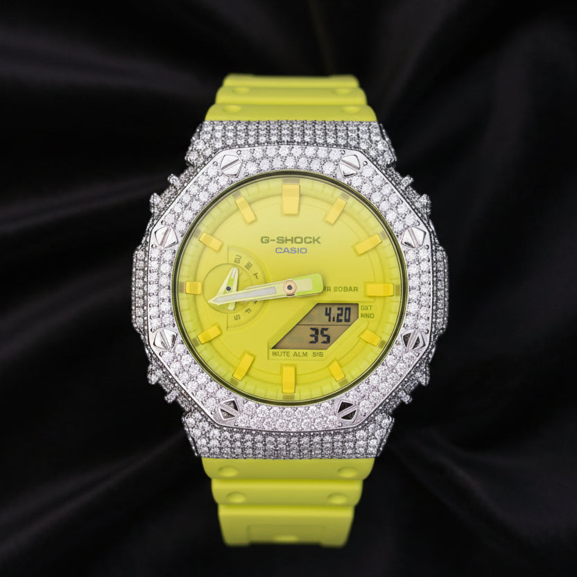 Iced Out Casio G-Shock 7.00 Ctw Moissanite