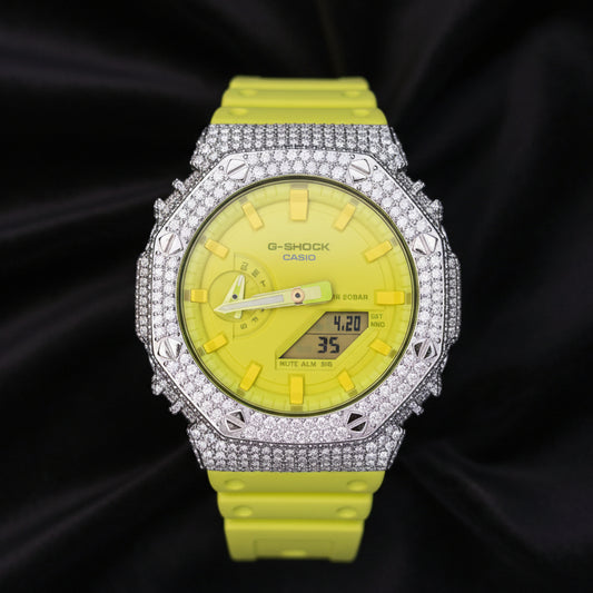 Iced Out Casio G-Shock 7.00 Ctw Moissanite