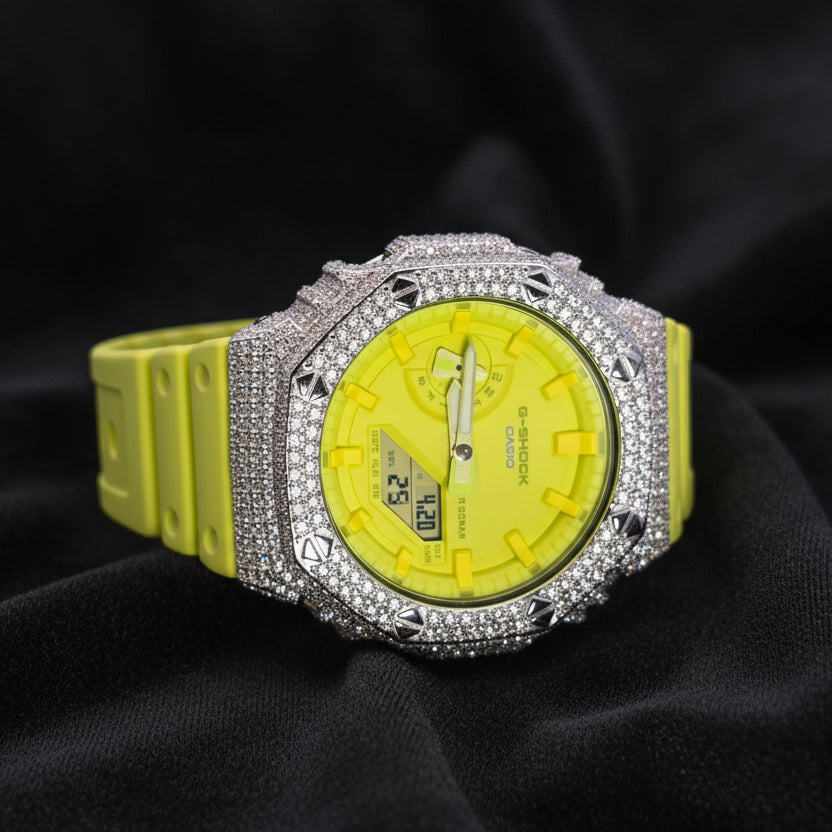 Iced Out Casio G-Shock 7.00 Ctw Moissanite